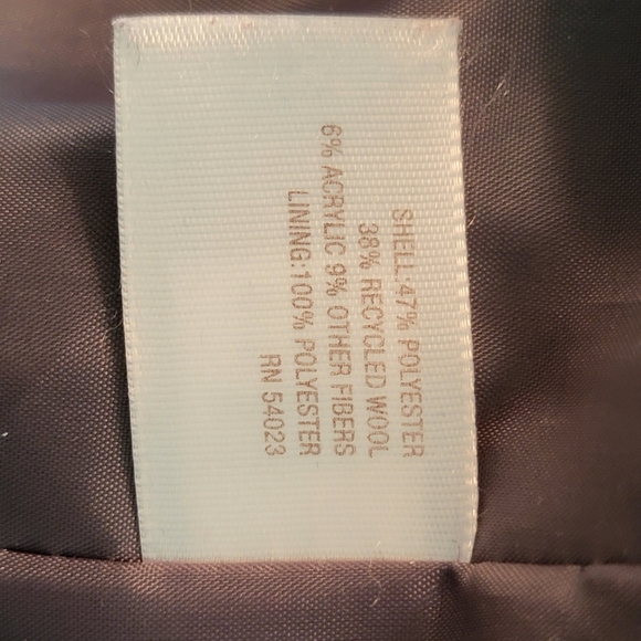 Old Navy grey plaid wool blend Peacoat. - Picture 7 of 8